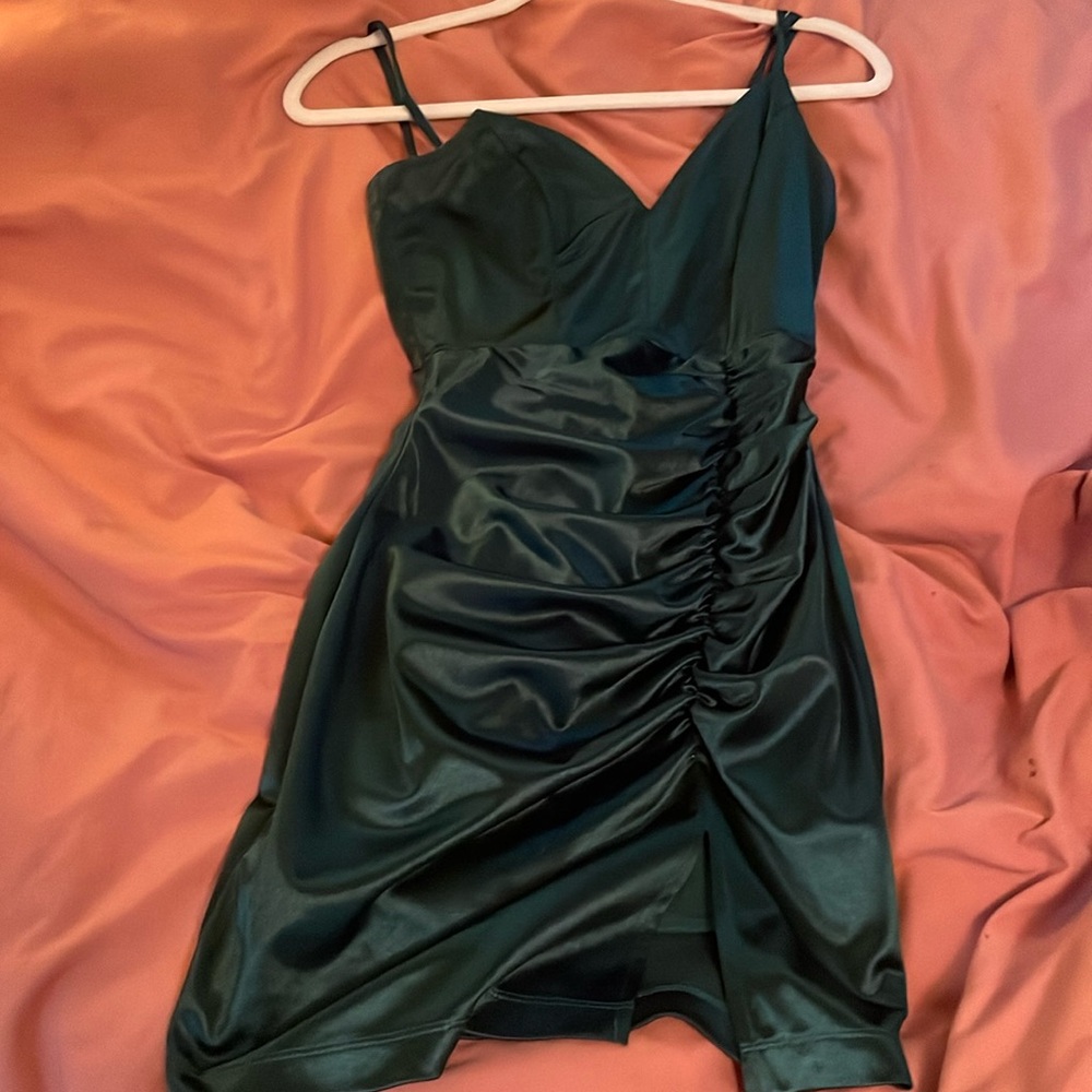 Super cute Emerald Green Mini Formal Dress!